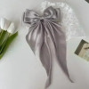 Elegant Bow Ribbon Hair Clip Fashion Simple Solid Satin Spring Clip Hair Pin Retro Headband with Clips Girls Hair Accessories