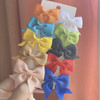 10Pcs/Set New Cute Solid Ribbon Bowknot Hair Clips for Baby Girls Handmade Bows Hairpin Barrettes Headwear Baby Hair Accessories