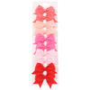 10Pcs/Set New Cute Solid Ribbon Bowknot Hair Clips for Baby Girls Handmade Bows Hairpin Barrettes Headwear Baby Hair Accessories