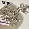2-50Pcs Y2K Silver Star Hair Clips for Girls Filigree Star Metal Snap Clip Hairpins Barrettes Hair Jewelry Nickle Free Bobby Pin