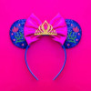 Rapunzel Hairbands For Women Magic Hexagram Headband Girls Disney Princess Hair Accessories Kids Sequins Bow Headwear Party Gift