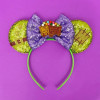 Rapunzel Hairbands For Women Magic Hexagram Headband Girls Disney Princess Hair Accessories Kids Sequins Bow Headwear Party Gift