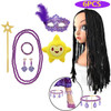 2024 Carnival Supplies Fairy Princess Headgear Frozen Elsa Wig Girl Halloween Cosplay Accessories Snow White Rapunzel Hair Tiara