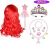 2024 Carnival Supplies Fairy Princess Headgear Frozen Elsa Wig Girl Halloween Cosplay Accessories Snow White Rapunzel Hair Tiara