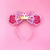 Disney Cinderella Headbands for Women Crystal Shoes Ears Hair Accessories Kids Pumpkin Car Hairbands Girls FatTonny Bow Headwear
