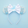 Disney Frozen Headbands Girls Snowflake Crown Sequins Bow Hairbands for Kids Olaf Hair Accessories Women Elsa Anna Headwear Gift