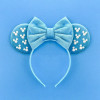 Pink Bow Hair Accessories Pearl Minnie Mouse Hairbands Kids Cosplay Mickey Headband Baby Anime Headwears Women Disney Hair Bands