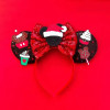 Pink Bow Hair Accessories Pearl Minnie Mouse Hairbands Kids Cosplay Mickey Headband Baby Anime Headwears Women Disney Hair Bands