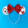 Pink Bow Hair Accessories Pearl Minnie Mouse Hairbands Kids Cosplay Mickey Headband Baby Anime Headwears Women Disney Hair Bands