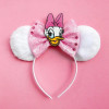 Pink Bow Hair Accessories Pearl Minnie Mouse Hairbands Kids Cosplay Mickey Headband Baby Anime Headwears Women Disney Hair Bands