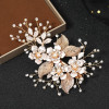 Crystal Flower Leaf Bridal Hair Clip Hairpin Headband For Women Bride Party Bridal Wedding Hair Accessories Jewelry Clip Pin Gif