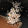 Crystal Flower Leaf Bridal Hair Clip Hairpin Headband For Women Bride Party Bridal Wedding Hair Accessories Jewelry Clip Pin Gif