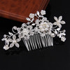 Silver Color Pearl Crystal Wedding Hair Combs Hair Accessories for Bridal Flower Headpiece Women Bride Hair ornaments Jewelry