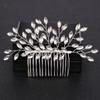 Silver Color Pearl Crystal Wedding Hair Combs Hair Accessories for Bridal Flower Headpiece Women Bride Hair ornaments Jewelry