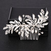 Silver Color Pearl Crystal Wedding Hair Combs Hair Accessories for Bridal Flower Headpiece Women Bride Hair ornaments Jewelry