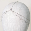 XSBODY Fashion Boho Crystal Head Chain Wedding Hair Accessories Elegant Headpiece Bling Bridal Forehead Chain Indian Jewelry