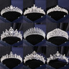 Silver Color Crysta Crowns And Tiaras Baroque Vintage Crown Tiara For Women Bride Pageant Prom Diadem Wedding Hair Accessories