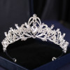 Silver Color Crysta Crowns And Tiaras Baroque Vintage Crown Tiara For Women Bride Pageant Prom Diadem Wedding Hair Accessories