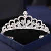 Silver Color Crysta Crowns And Tiaras Baroque Vintage Crown Tiara For Women Bride Pageant Prom Diadem Wedding Hair Accessories