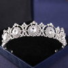 Silver Color Crysta Crowns And Tiaras Baroque Vintage Crown Tiara For Women Bride Pageant Prom Diadem Wedding Hair Accessories