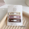 3/6 Pcs/Set New Girls Fashion Coffee Color Geometric Stars Ornament Pink Hair Clips Adult Sweet Hairpins Female Hair Accessories