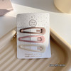 3/6 Pcs/Set New Girls Fashion Coffee Color Geometric Stars Ornament Pink Hair Clips Adult Sweet Hairpins Female Hair Accessories