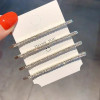 Shiny Rhinestone Metal Hair Clips For Women Fashion Simple Gold Silver Color Hairpins Girls Hairgrips Jewelry Hair Accessories