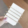 Shiny Rhinestone Metal Hair Clips For Women Fashion Simple Gold Silver Color Hairpins Girls Hairgrips Jewelry Hair Accessories