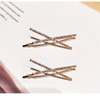 Shiny Rhinestone Metal Hair Clips For Women Fashion Simple Gold Silver Color Hairpins Girls Hairgrips Jewelry Hair Accessories