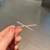 Shiny Rhinestone Metal Hair Clips For Women Fashion Simple Gold Silver Color Hairpins Girls Hairgrips Jewelry Hair Accessories