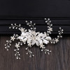 Crystal Pearl Leaf Hair Clips Pin Accessories Rhinestone Silver Color Headbands For Women Bride Wedding Bridal Hair Accessories