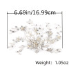 Crystal Pearl Leaf Hair Clips Pin Accessories Rhinestone Silver Color Headbands For Women Bride Wedding Bridal Hair Accessories