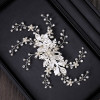 Crystal Pearl Leaf Hair Clips Pin Accessories Rhinestone Silver Color Headbands For Women Bride Wedding Bridal Hair Accessories
