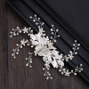 Crystal Pearl Leaf Hair Clips Pin Accessories Rhinestone Silver Color Headbands For Women Bride Wedding Bridal Hair Accessories