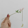 Vintage Bell Orchid Flower Fringe Hair Sticks Fashionable Female Metal Hairpin Hair Stick Female Hair Ornament Styling Tools
