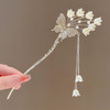 Vintage Bell Orchid Flower Fringe Hair Sticks Fashionable Female Metal Hairpin Hair Stick Female Hair Ornament Styling Tools
