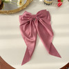 11 Solid Color Satin Ribbon Big Bows Hairpin Spring Clips Hair Accessories for Women Girls Trendy Korean Summer Headwear 2023