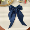 11 Solid Color Satin Ribbon Big Bows Hairpin Spring Clips Hair Accessories for Women Girls Trendy Korean Summer Headwear 2023