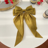 11 Solid Color Satin Ribbon Big Bows Hairpin Spring Clips Hair Accessories for Women Girls Trendy Korean Summer Headwear 2023