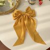 11 Solid Color Satin Ribbon Big Bows Hairpin Spring Clips Hair Accessories for Women Girls Trendy Korean Summer Headwear 2023