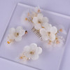 Crystal Flower Hair Comb Clip Hairpin Set For Women Bride Rhinestone Bridal Wedding Hair Accessories Jewelry Comb Clip Pin Set