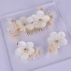 Crystal Flower Hair Comb Clip Hairpin Set For Women Bride Rhinestone Bridal Wedding Hair Accessories Jewelry Comb Clip Pin Set