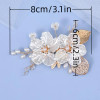 Crystal Pearl Hair Clip Hairpin Rhinestone Flower Leaf Hair Clip Pin Band Bridal Wedding Hair Accessories Jewelry Clip Headband