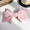 New Solid Color Satin Ribbon Big Bows Hairpin Spring Clips Hair Accessories For Women Girls Trendy Korean Summer Headwear 2024