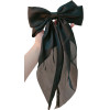 Korean Red Bow Ribbon Hair Clip Women's Cute and Charming Side Clip Banquet Jewelry Accessories