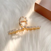 New Korea Trendy Geometric Square Gold Color Stainless Steel Hair Claw Cross Hairclip Hairpin Headwear Women Hair Accessories