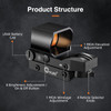 MidTen Rifle Scope Hunting 1x28x40 Red Dot Reflex Sight 4 Adjustable