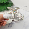 Muweordy Starfish Hair Clips for Women Rhinestone Acrylic Crab Hair Clip Travel Vacation Jewelry Shark Clip Popular Hair Catches