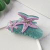 Muweordy Starfish Hair Clips for Women Rhinestone Acrylic Crab Hair Clip Travel Vacation Jewelry Shark Clip Popular Hair Catches