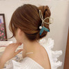 Whale Tail Hair Claw Pearl Shark Clip Headdress Vintage Ponytail Claws Trendy Hair Clip For Girl Cute Hair Accessories